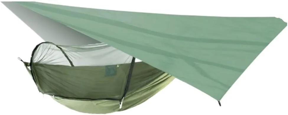 Hammocks Outdoor Anti-Mosquito Hammock Automatic Quick Opening with Mosquito Net Parachute Cloth Single Double Portable Camping Hammocks(A)