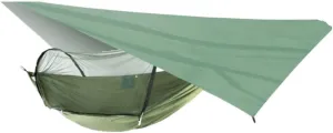 Hammocks Outdoor Anti-Mosquito Hammock Automatic Quick Opening with Mosquito Net Parachute Cloth Single Double Portable Camping Hammocks(A)