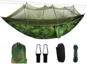 Hammocks Outdoor Camping Garden Hammock with Mosquito Net Outdoor Portable 2 Person Canopy Hanging Sleep Swing with Storage Bag