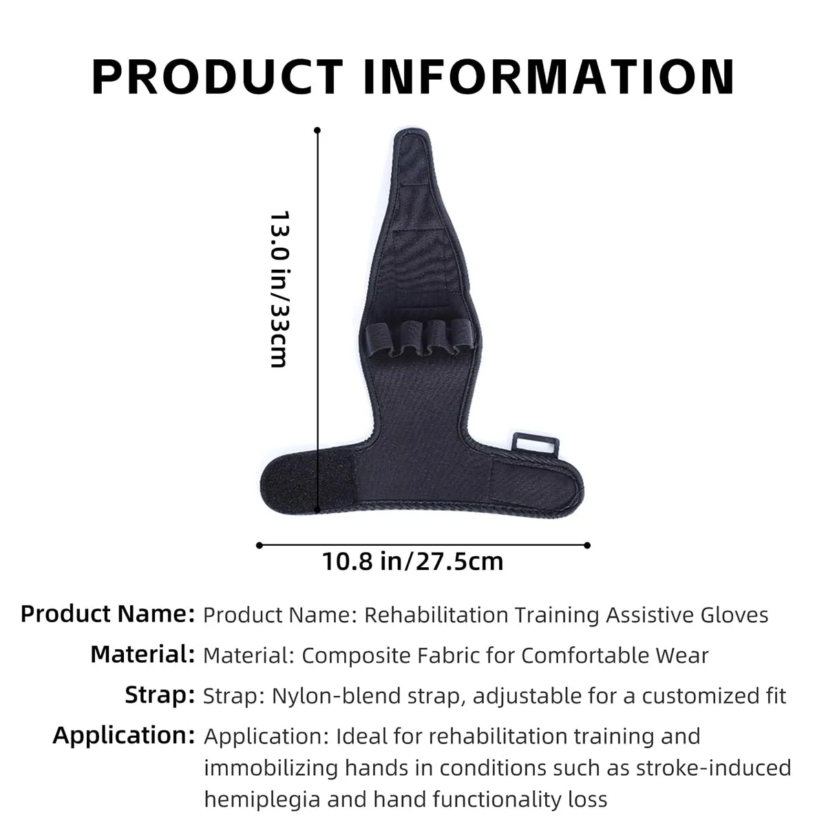 Hand Wrist Brace Finger Splint Anti-Spasticity Rehabilitation Gloves - Hand Position Fixation for Stroke Hemiplegia Patients & Athletes - Finger Grip Strength Training Device (2 Pack)
