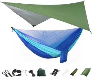 Hanging ?Chair Swing Camping Hammock, Portable Travel Hammock with Net and Rainfly, Tree Light Hammock Tent for Outdoor Backyard Hiking Hammock