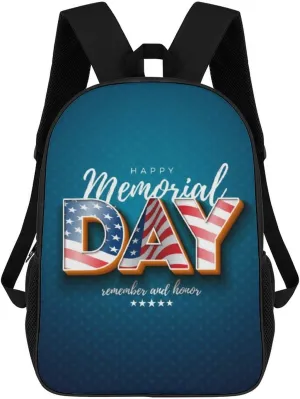 Happy Memorial Day 2023 Backpack for Worker Business Hiking Travel Bag Shoulders Bag