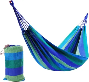 Happyyami 1Pcs Double Hammock Thickened Hammock Camping Outdoor Canvas Indoor Hammock Portable Garden Tree Hammock with Two Bind Ropes Bag Packing 280x150cm