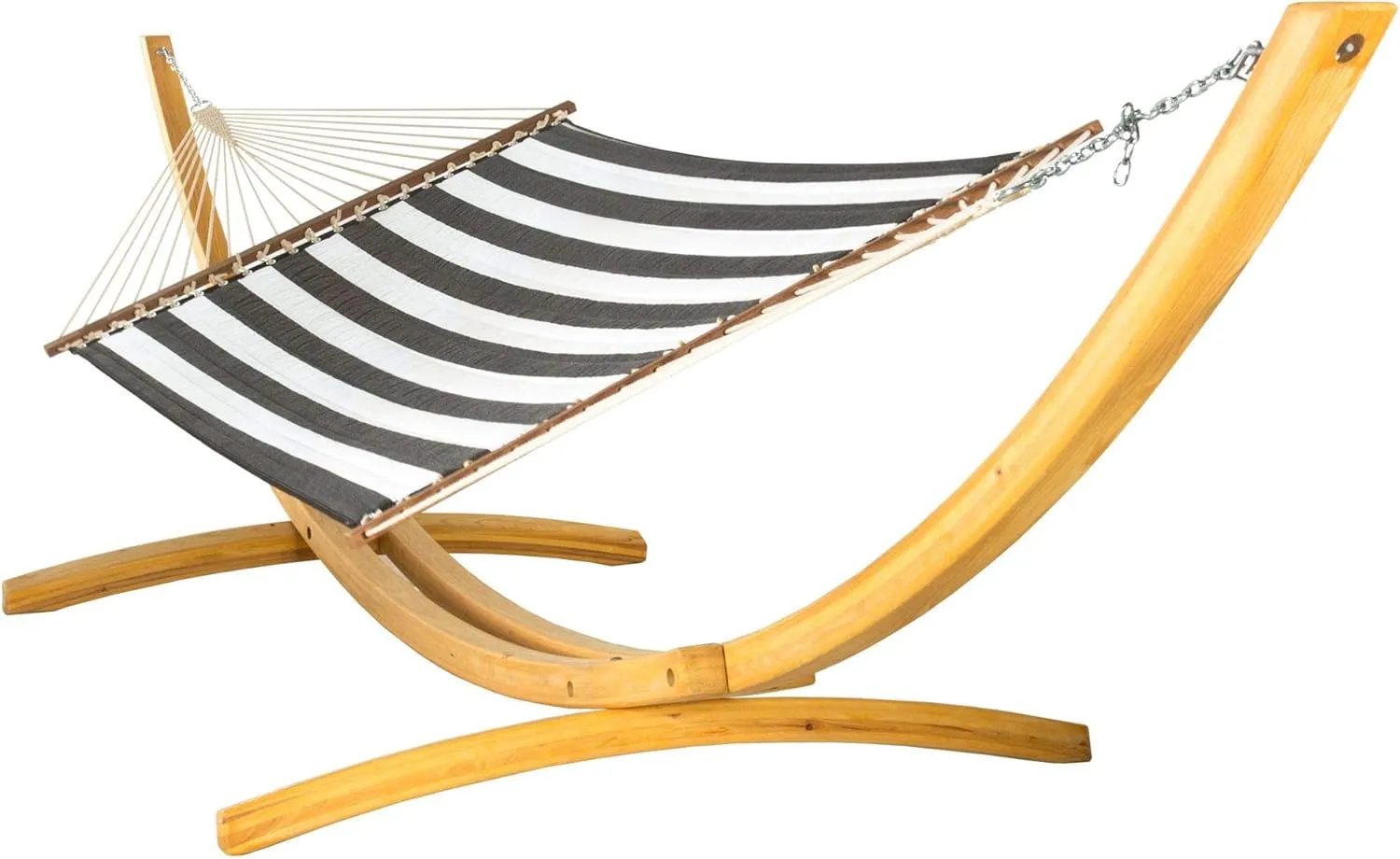 Hatteras Hammocks Large Cabana Classic Sunbrella Quilted Hammock with Free Extension Chains & Tree Hooks, Handcrafted in The USA, Accommodates 2 People, 450 LB Weight Capacity, 13 ft. x 55 in.