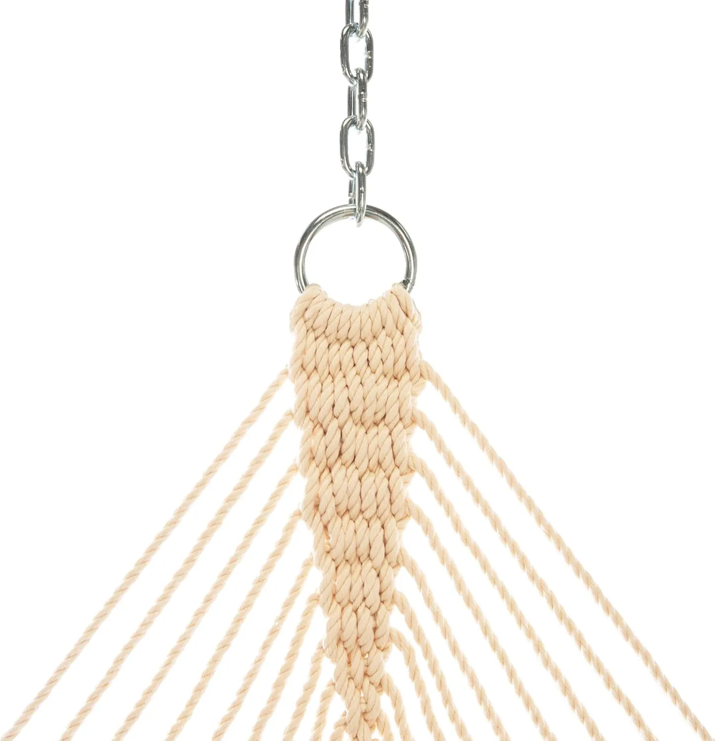 Hatteras Hammocks Large Cast Ash Sunbrella Quilted Hammock with Free Extension Chains & Tree Hooks, Handcrafted in The USA, Accommodates 2 People, 450 LB Weight Capacity, 13 ft. x 55 in.