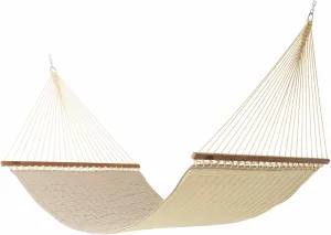 Hatteras Hammocks Large Cast Ash Sunbrella Quilted Hammock with Free Extension Chains & Tree Hooks, Handcrafted in The USA, Accommodates 2 People, 450 LB Weight Capacity, 13 ft. x 55 in.