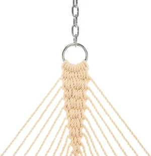 Hatteras Hammocks Large Gateway Mist Sunbrella Quilted Hammock with Free Extension Chains & Tree Hooks, Handcrafted in The USA, Accommodates 2 People, 450 LB Weight Capacity, 13 ft. x 55 in.