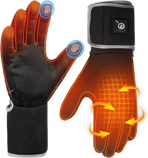 Heated Glove Liners for Men Women, Rechargeable Thin Gloves Hand Warmer with Remaining Power Display for Typing Driving Riding Cycling Hiking Running Hunting