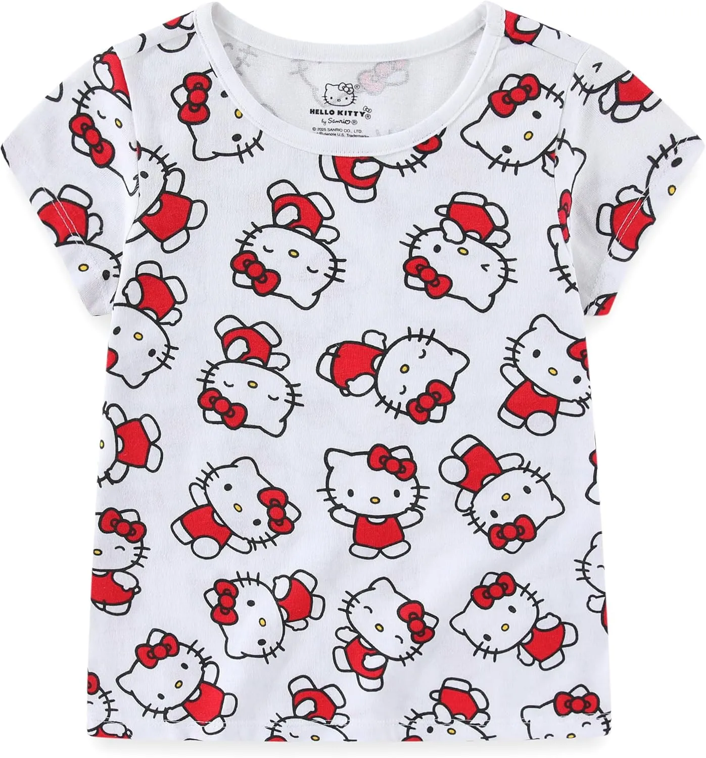 Hello Kitty Sanrio Girls 4 Pack Short Sleeve T-Shirt for Little and Big Kids