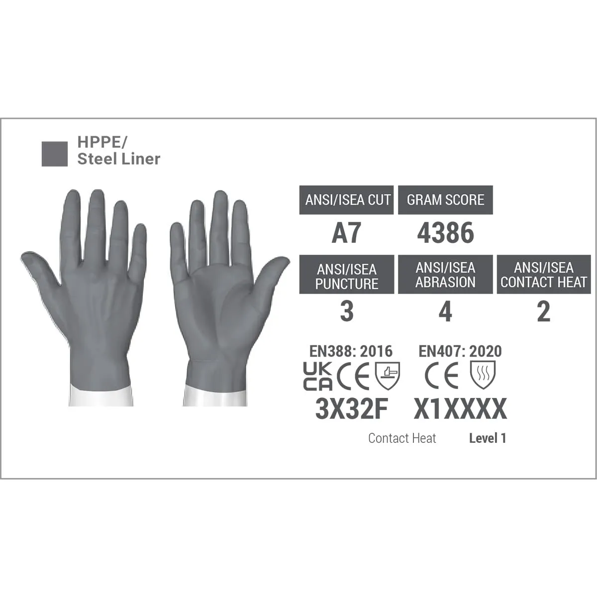 HexArmor Cut and Heat Resistant Leather Work Gloves | Chrome SLT ® Series 4066 | X-Large