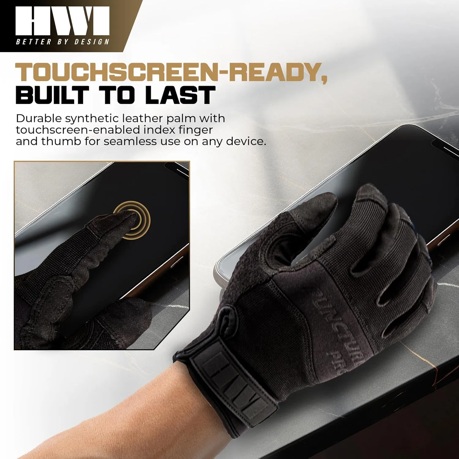 HPG100 Puncture Pro Duty Glove Cut-Resistant, Hypodermic Needle Protective, Touchscreen Capable