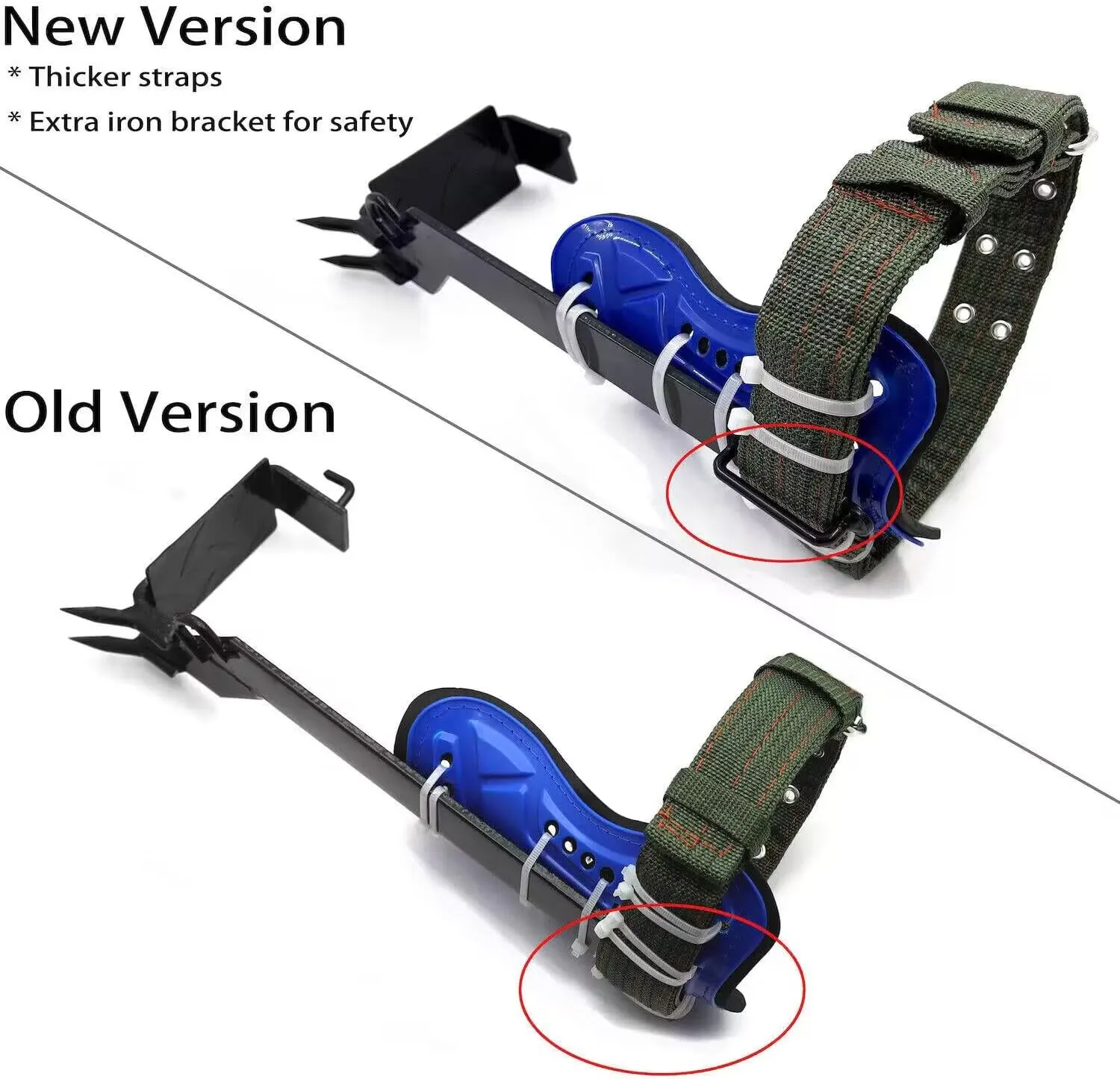 HTTMT- Upgraded Tree/Pole Climber Climbing Spike Kit, Safety Adjustable Belt Lanyard Rope Rescue Belt With 2 Sturdy Gears,Life Adventure,Picking Fruit,Hunting Observation [P/N: ET-OUTDOOR002-A-RAW]