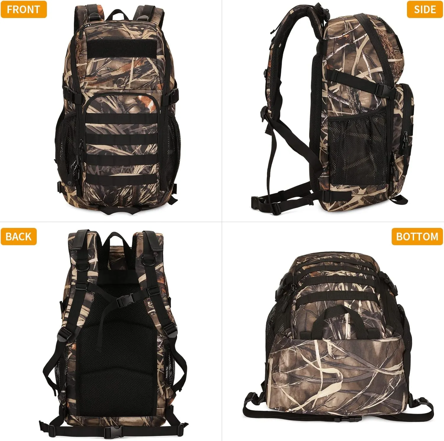 HUNTVP Military MOLLE Backpack Hunting Rucksack Gear Tactical Backpack Assault Pack 25L
