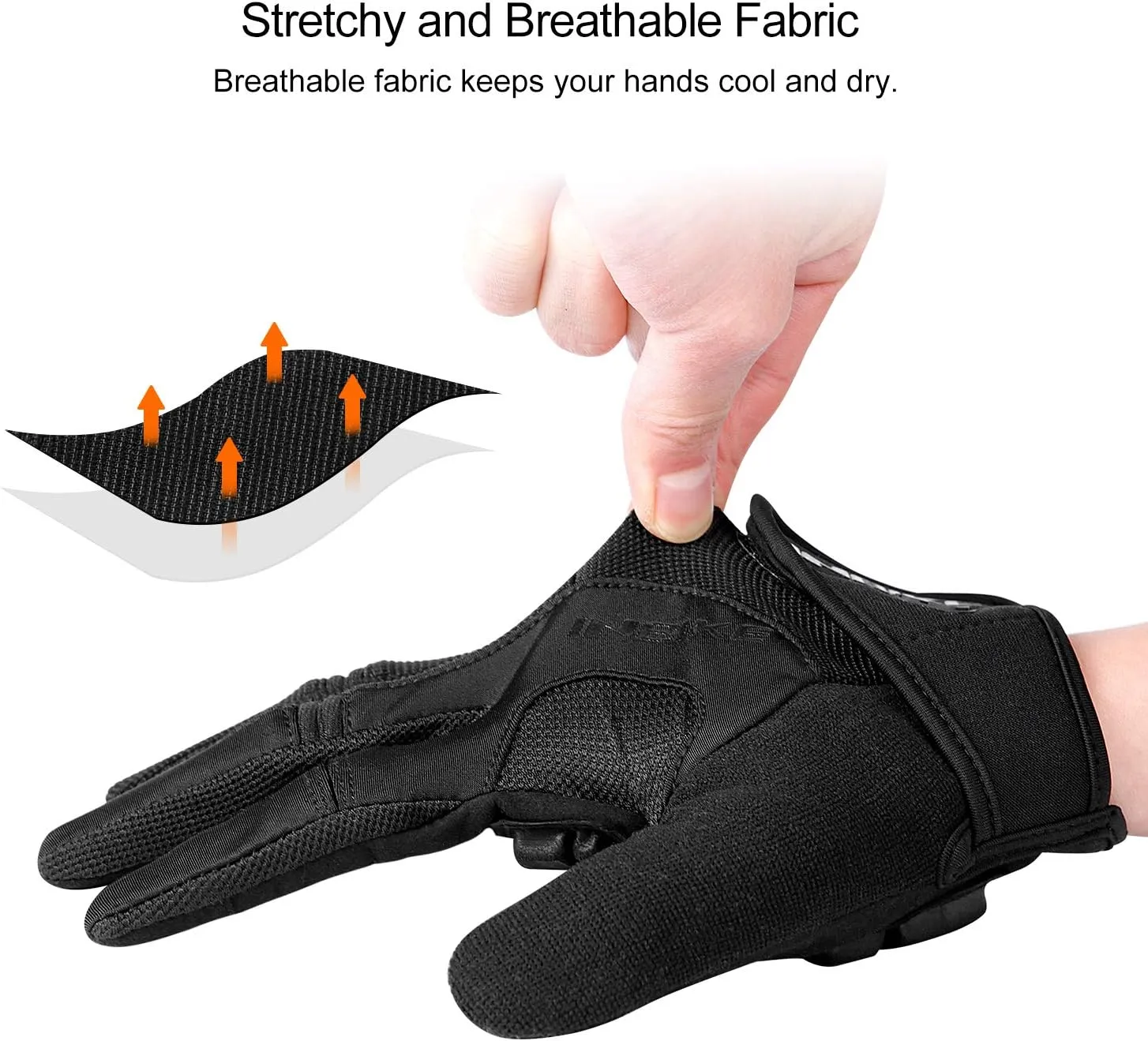 INBIKE 5mm Gel Padded Mens Cycling Gloves Breathable & Wear Resistant