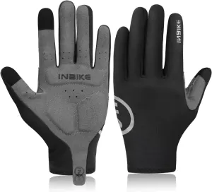 INBIKE Cycling Gloves Men Women Thin Fleece Touchscreen Padded Bike Gloves for Running Driving Biking Hiking