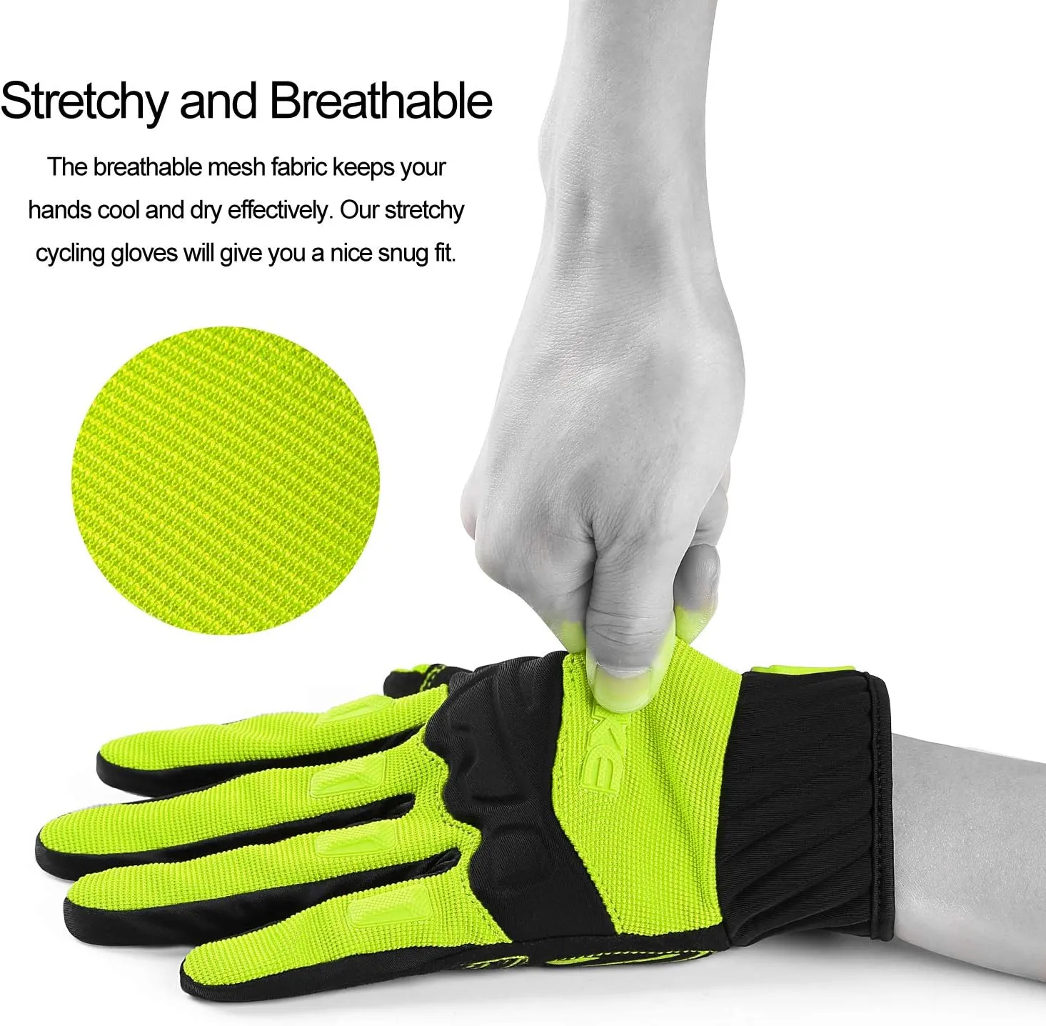 INBIKE Mountain Bike Gloves for Men Knuckle Guard Padded Men's Cycling Gloves Breathable for MTB Motocross Racing Dirtbike
