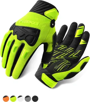 INBIKE Mountain Bike Gloves for Men Knuckle Guard Padded Men's Cycling Gloves Breathable for MTB Motocross Racing Dirtbike