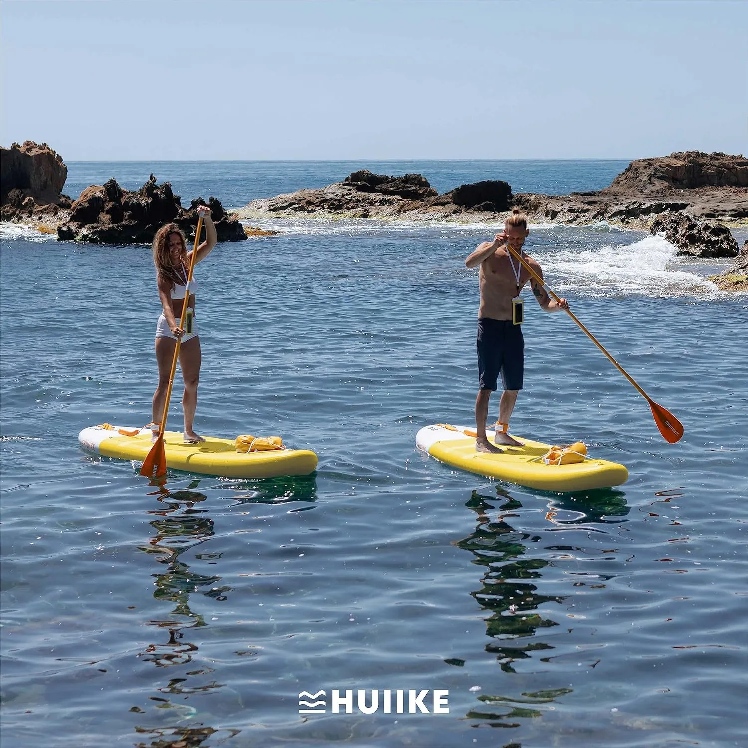 Inflatable Paddle Board with Premium Accessories - HUIIKE | Inflatable Paddle Boards for Adults with Kayak Seat and 2-in-1 Oar | Stand Up Paddleboard Great Stability Resistance | Stand-up Paddleboards