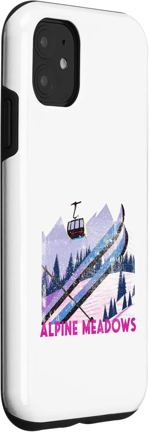 iPhone 11 Alpine Meadows Ski - Vintage Style Alpine Meadows Skiing Case