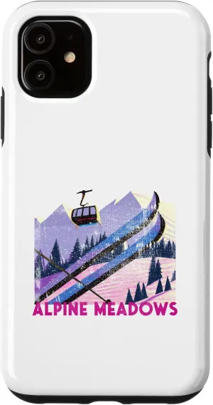 iPhone 11 Alpine Meadows Ski - Vintage Style Alpine Meadows Skiing Case