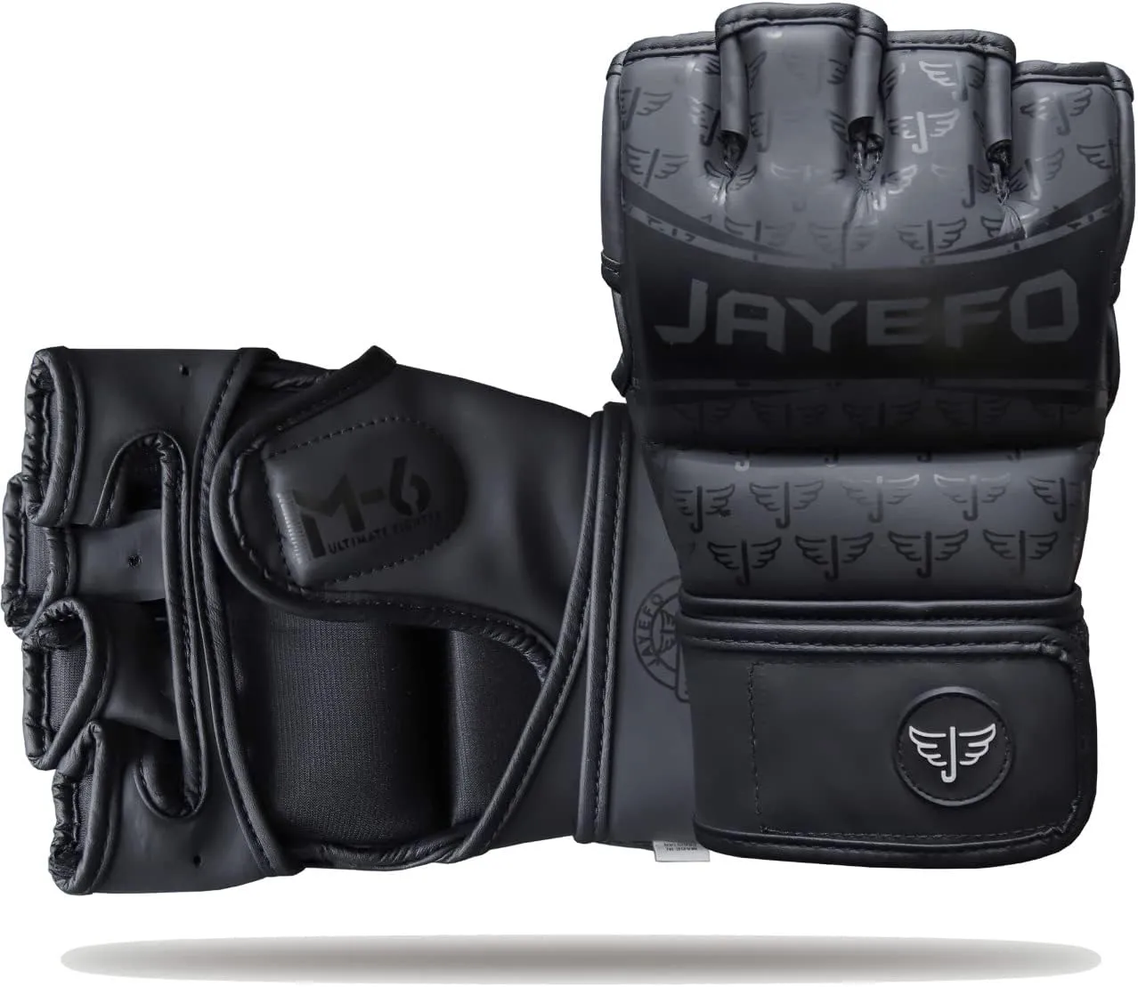 Jayefo Sports M-6 MMA Boxing Gloves for Men & Women Mixed Martial Arts Open Palm Kickboxing Glove for Punching Bag Sparring Muay Thai Karate