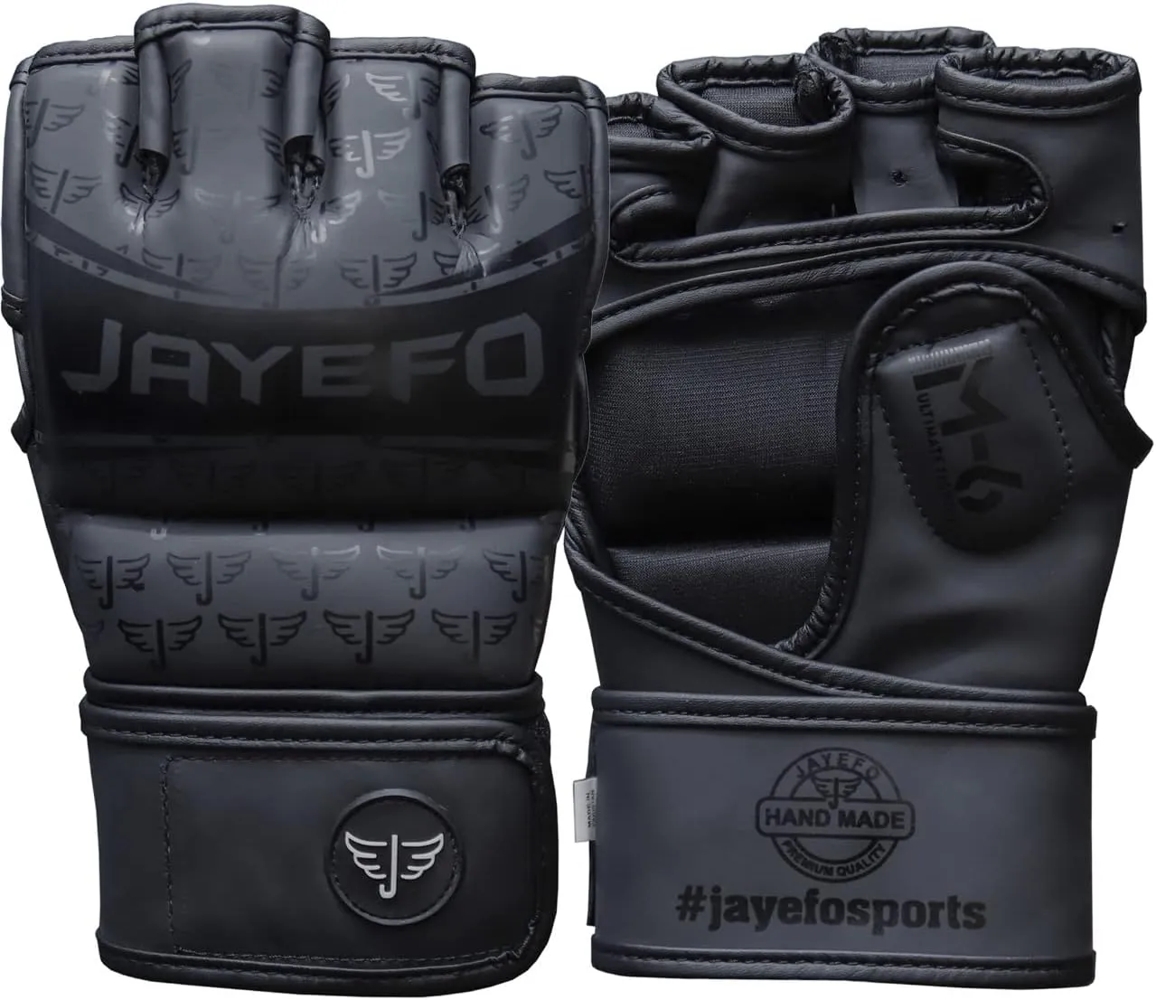 Jayefo Sports M-6 MMA Boxing Gloves for Men & Women Mixed Martial Arts Open Palm Kickboxing Glove for Punching Bag Sparring Muay Thai Karate