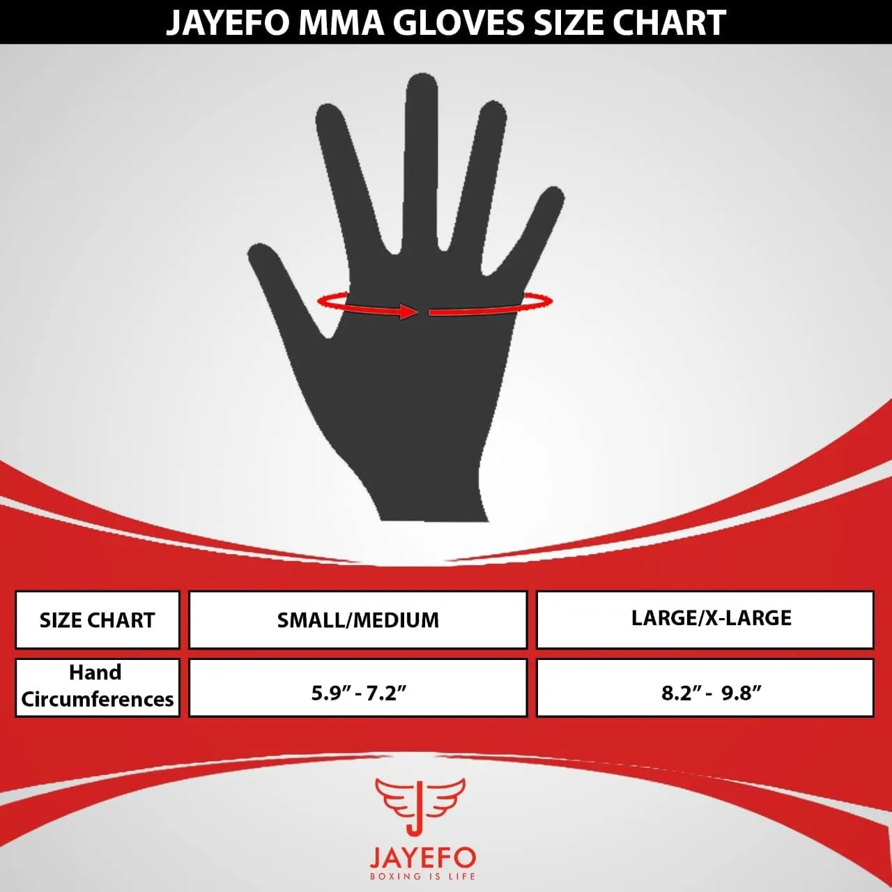 Jayefo Sports M-6 MMA Boxing Gloves for Men & Women Mixed Martial Arts Open Palm Kickboxing Glove for Punching Bag Sparring Muay Thai Karate