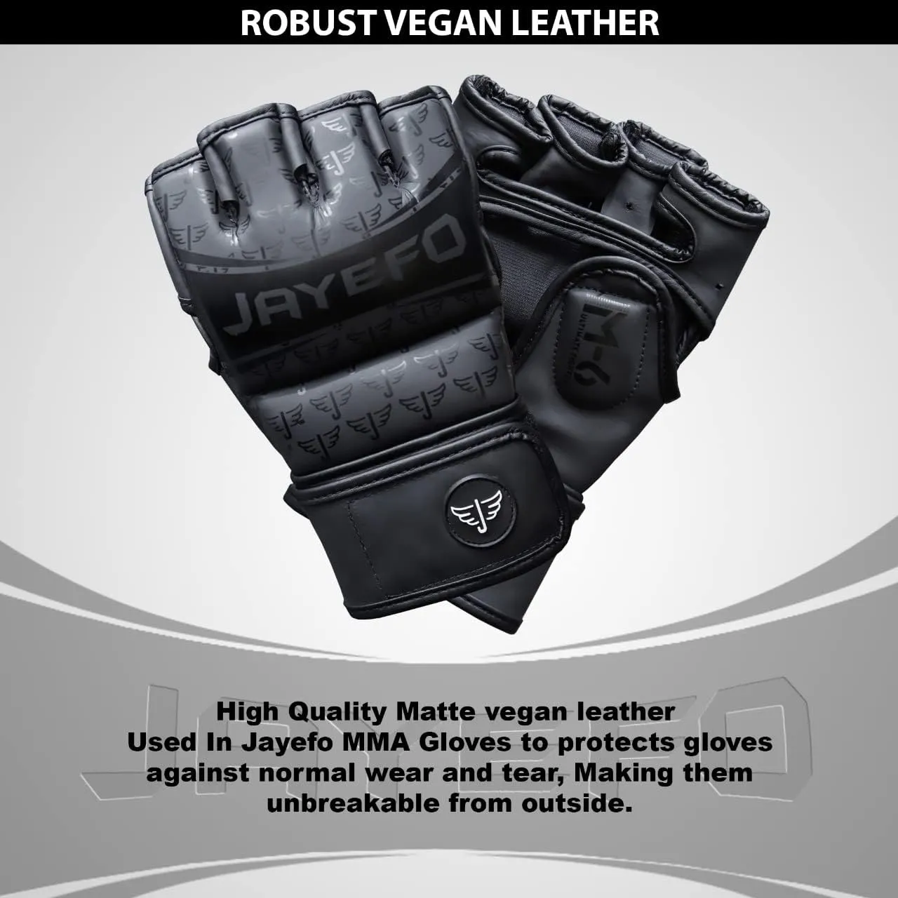 Jayefo Sports M-6 MMA Boxing Gloves for Men & Women Mixed Martial Arts Open Palm Kickboxing Glove for Punching Bag Sparring Muay Thai Karate