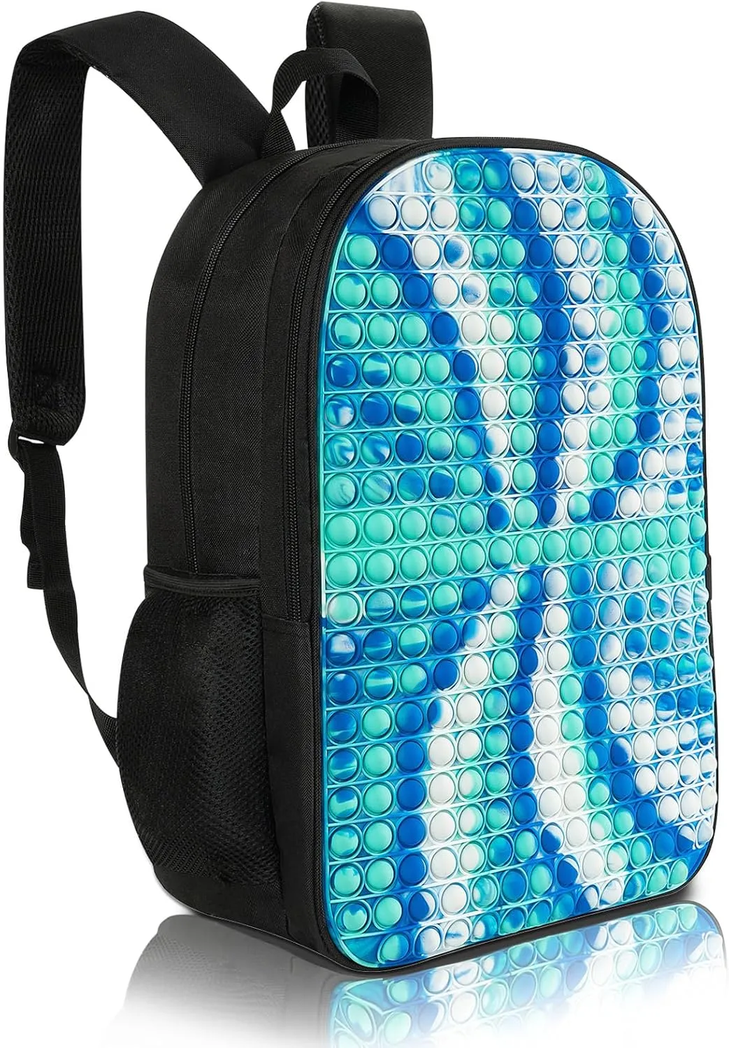 Kids Backpack Pop it Fidget Toys Backpack School Book Bag for 4-12 Year Old Boys and Girls Back to School Dual Compartments with Adjustable Straps Kids Holiday Gift Large 17"
