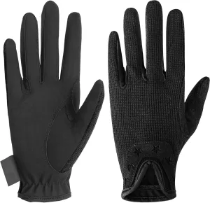 Kids Horse Equestrian Gloves Girls Youth Riding Gloves Outdoor Sports Horseback Riding Glove Cycling Biking Driving Gardening Mittens Black L