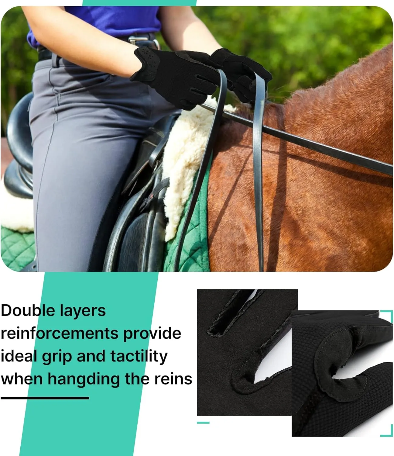 Kids Horse Riding Gloves Boys & Girls Winter Equestrian