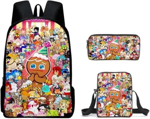 Kids Shadow Milk Cookie Backpack Shoulder Bag Pencil Case 3PCS Set -The Best Gift for Shadow Milk Cookie Fans (C05,3PCS)