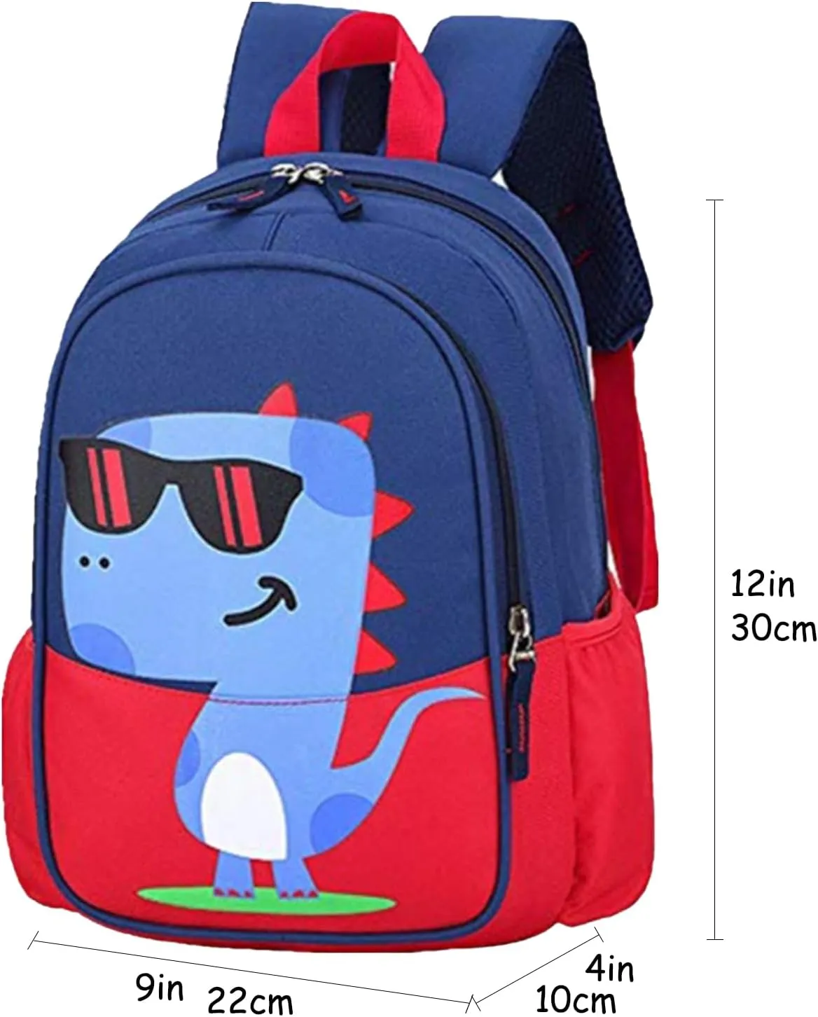Kids Toddler Preschool Travel Backpack Cool Cute Cartoon Waterproof Daypack (Dinosaur Red)