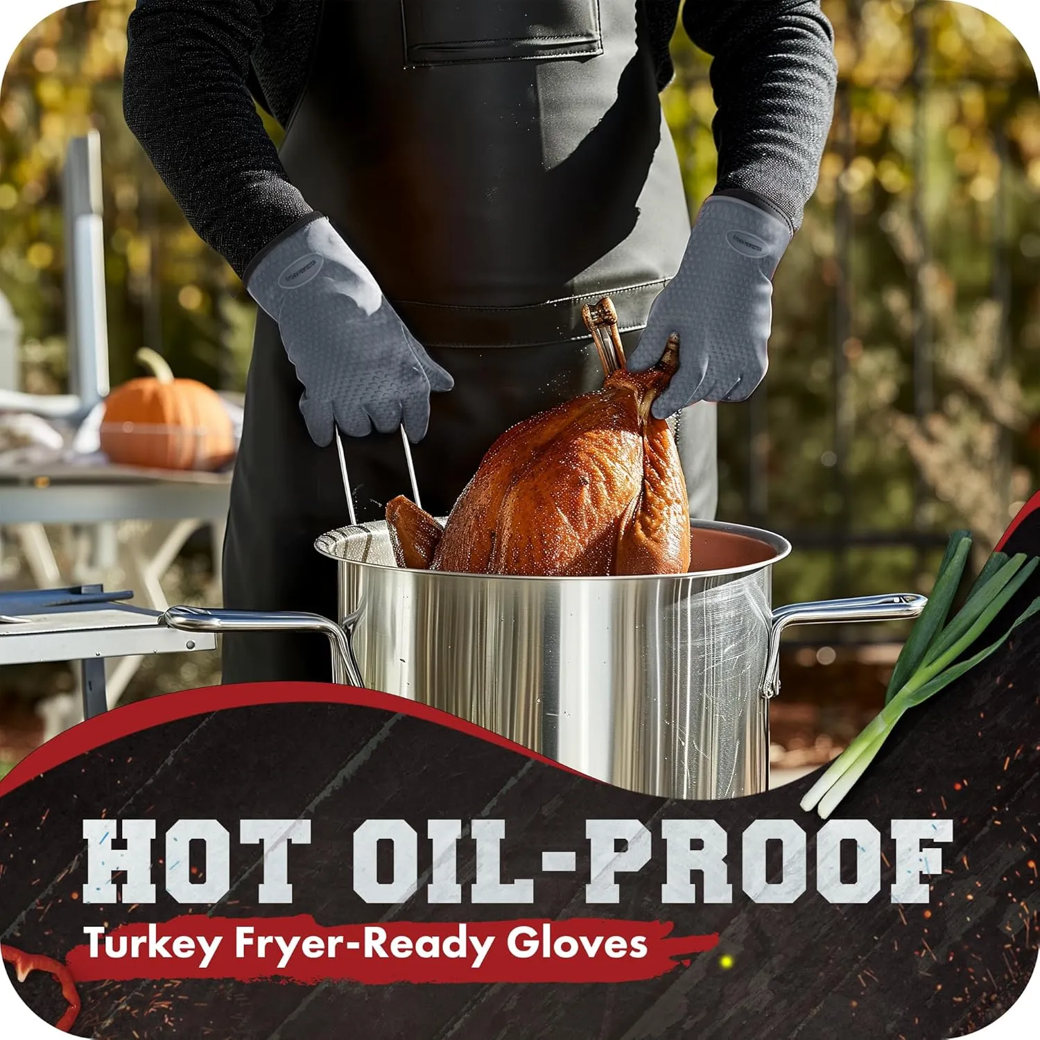 Kitchen perfection XL Silicone Smoker Oven Gloves for Women -Extreme Heat Resistant BBQ Gloves -Handle Hot Food Right on Your Grill Fryer&Pit|Waterproof Grilling Cooking Mitts|Superior Set 3 Bonuses