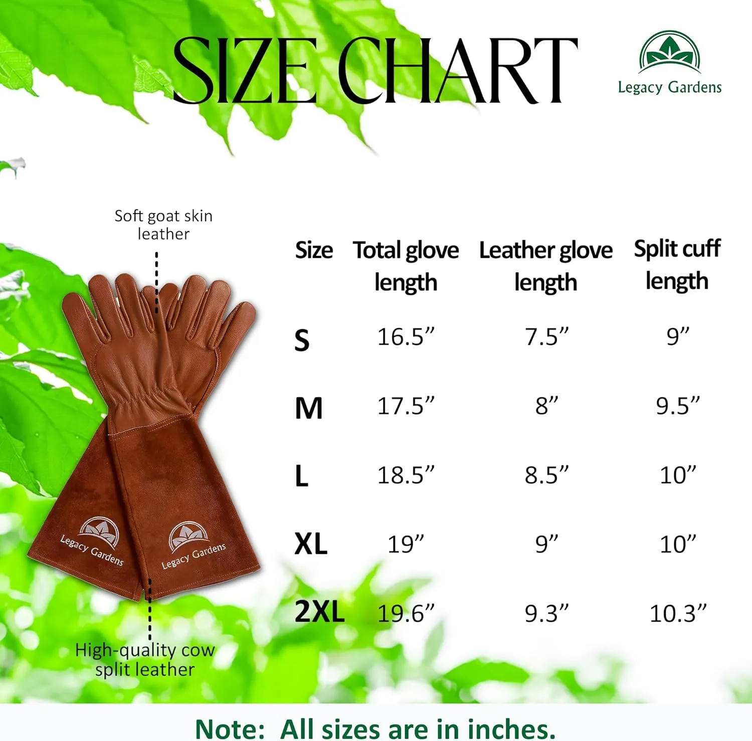 Leather Gardening Gloves for Women & Men, Long Garden Gloves, Cowhide Gauntlet Rose Pruning Thorn Resistant, Forearm Protection, Medium, Brown