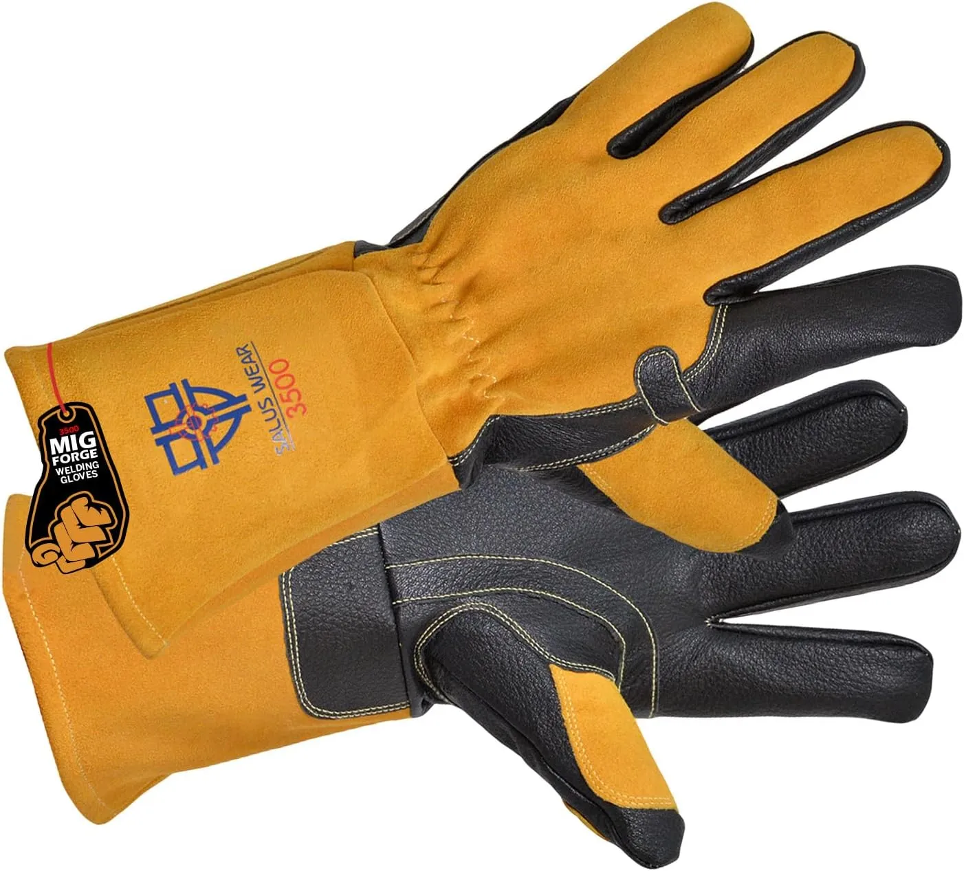 Leather Welding Gloves 13 inches Fire Heat Resistant Welder Glove For Mig Forge Stick BBQ Grill Kevlar Stitching