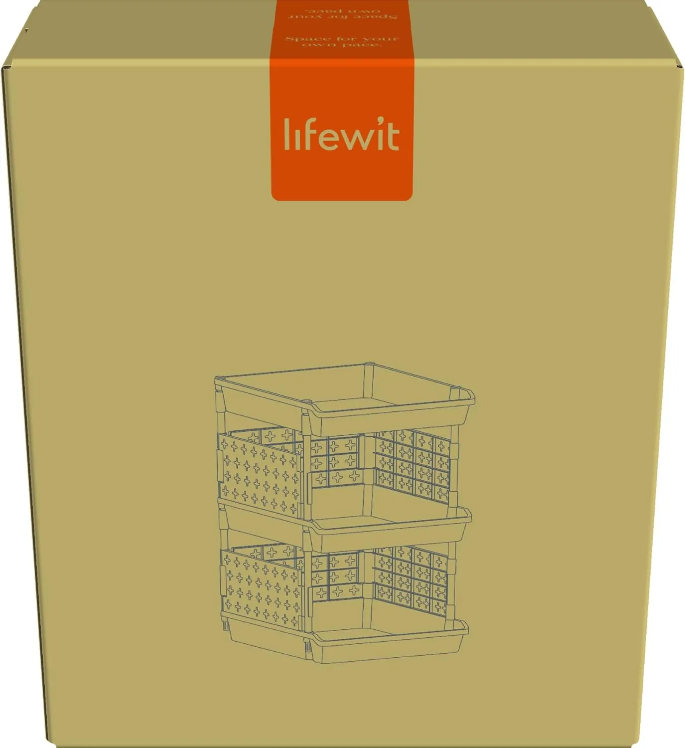 Lifewit Plastic Stackable Storage Baskets, 3 Tier Stacking Bins for Closet Wardrobe, Playroom, Kitchen and Pantry Organization, Large Capacity Multi-Functional Storage Containers Shelves, White