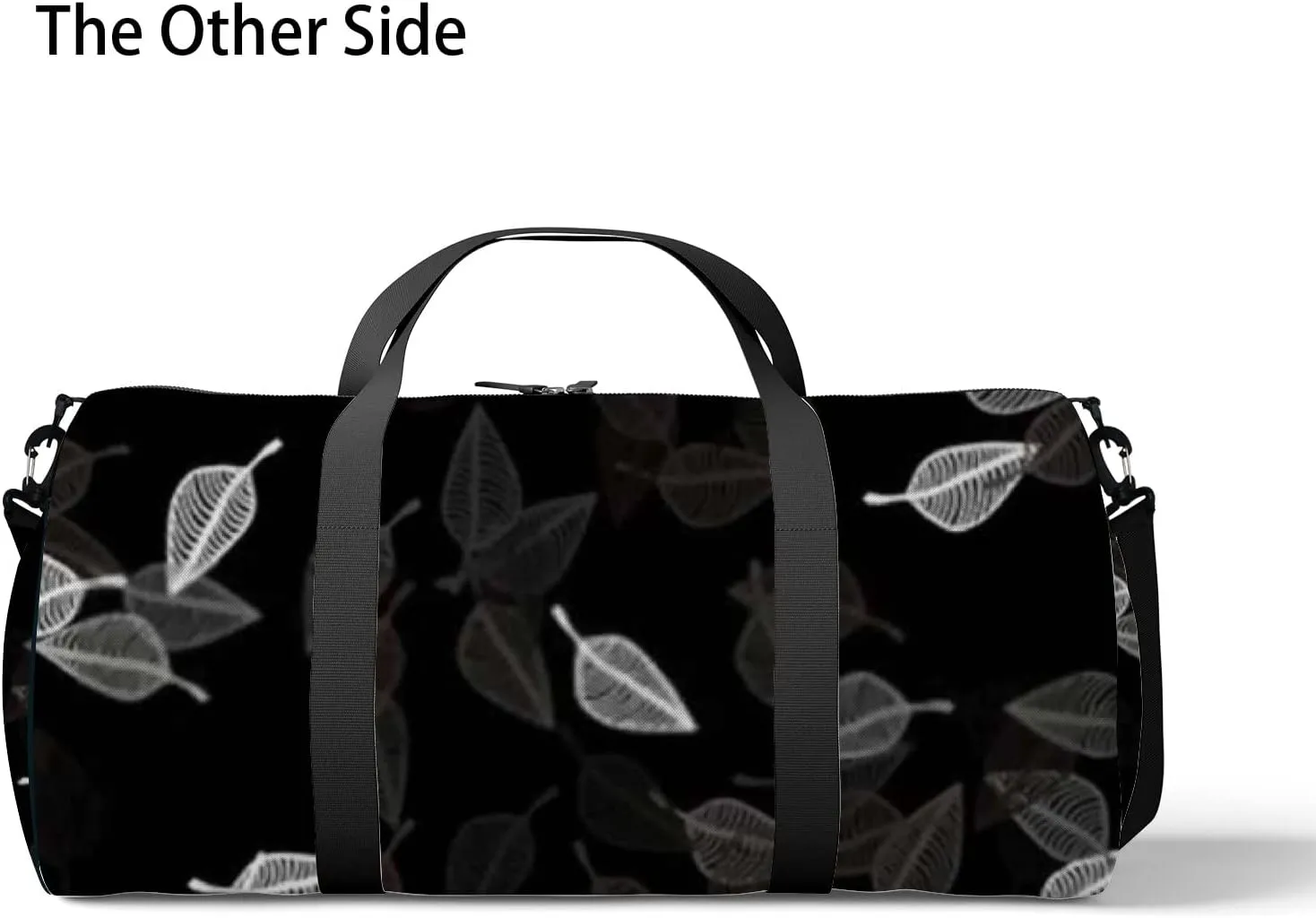Light Black Vector Doodle Backdrop Vague Sports Bag Tote Bag Waterproof Gym Bag with Shoulder Strap Zipper 2 Side Pockets for Men and Women, Travel and Storage Shoulder Bag.