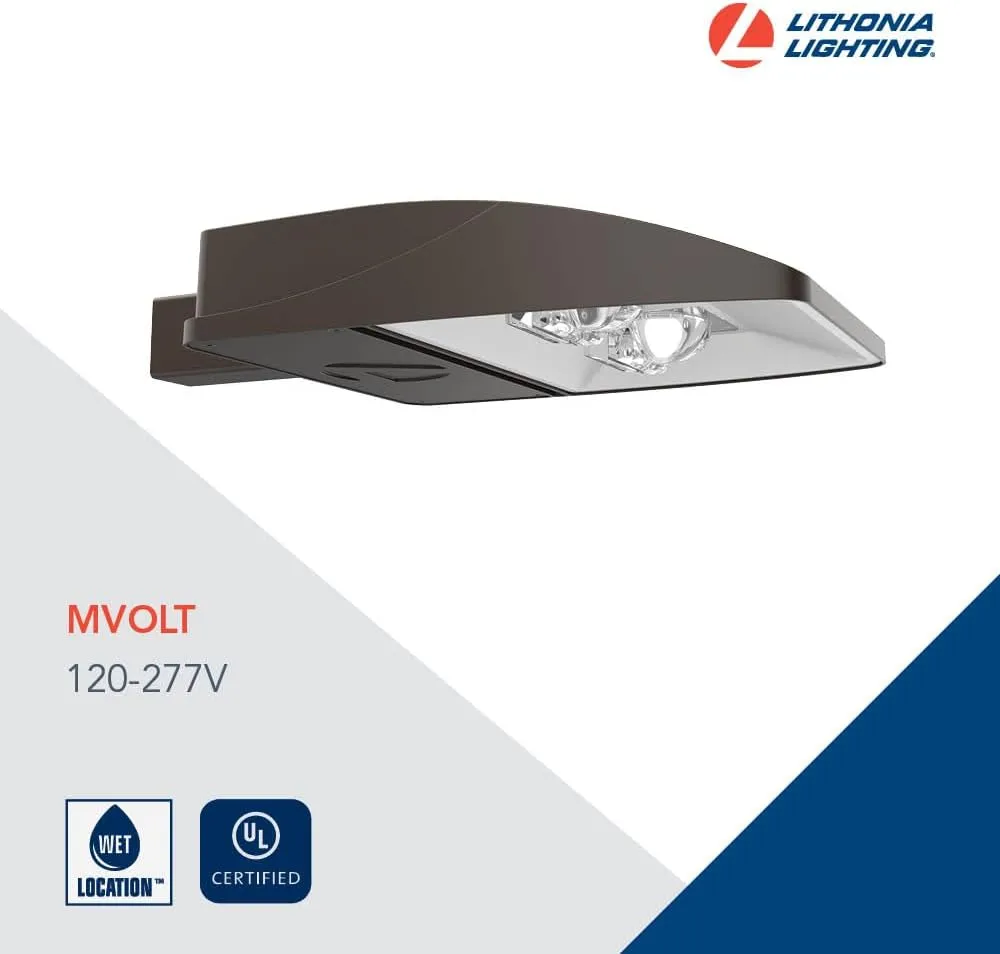 Lithonia Lighting ESX1 LED P4 5000K Outdoor Type 3 Optic MVOLT Universal Pole Mounting Bi-Level Area Light in Bronze