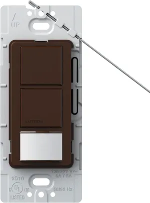 Lutron Lutron MS-OPS6-DDV-BR Maestro 6 Amp Single Pole Dual Circuit Occupancy Sensing Switch, Brown