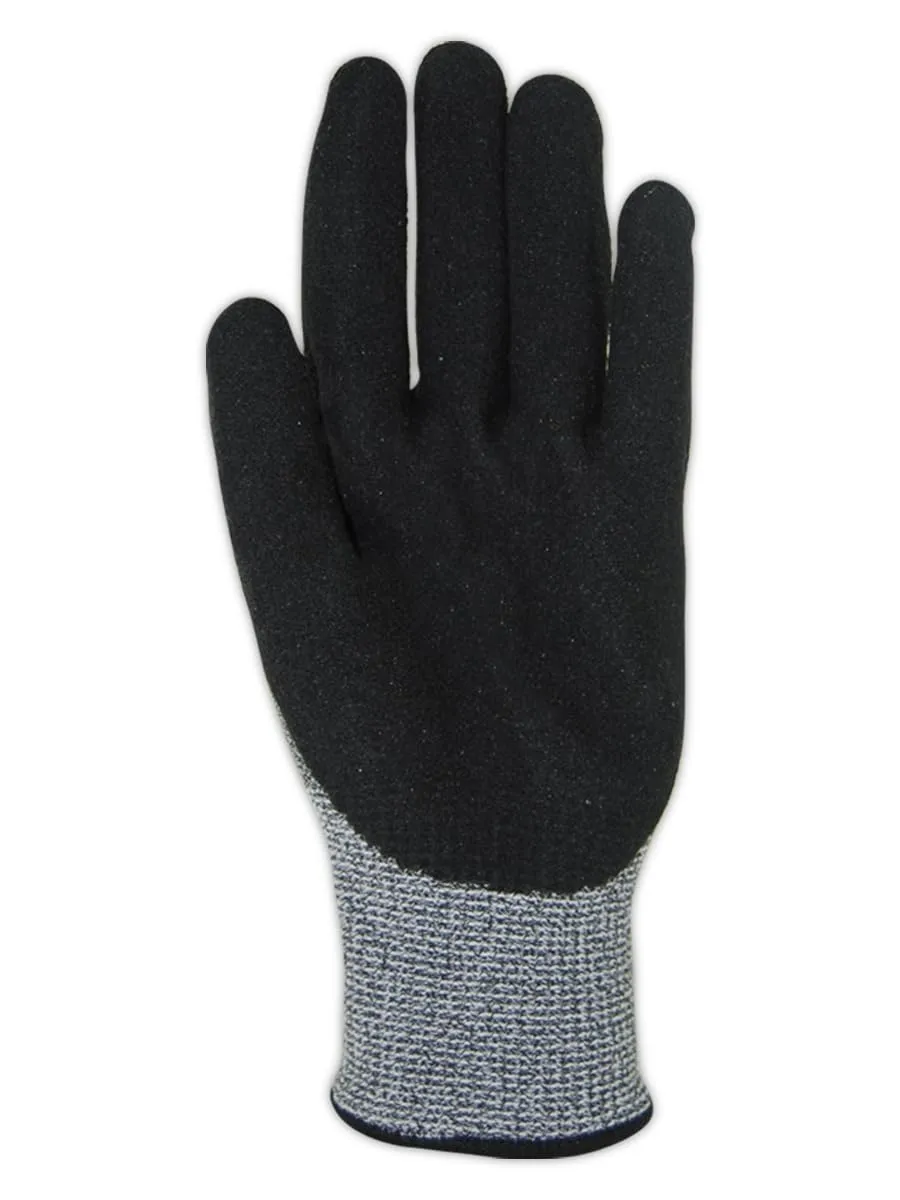 MAGID Griffin Gear ANSI A3 Hyperon Blended Sandy Nitrile Coated Work Gloves, 12 Pairs, Size 8/Medium, GPD255