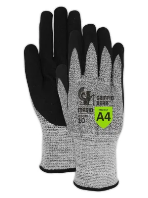 MAGID Griffin Gear ANSI A4 Liquid Repellent Nitrile Work Gloves , 144 Pairs, Size 9/Large, GPD455