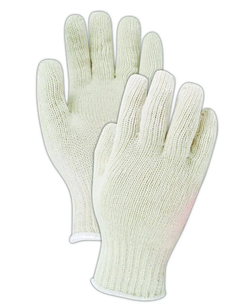 MAGID KnitMaster T1932 Seamless 7 Gauge Cotton/Polyester Knit Gloves, 60 Pairs, Size 9/L, Natural