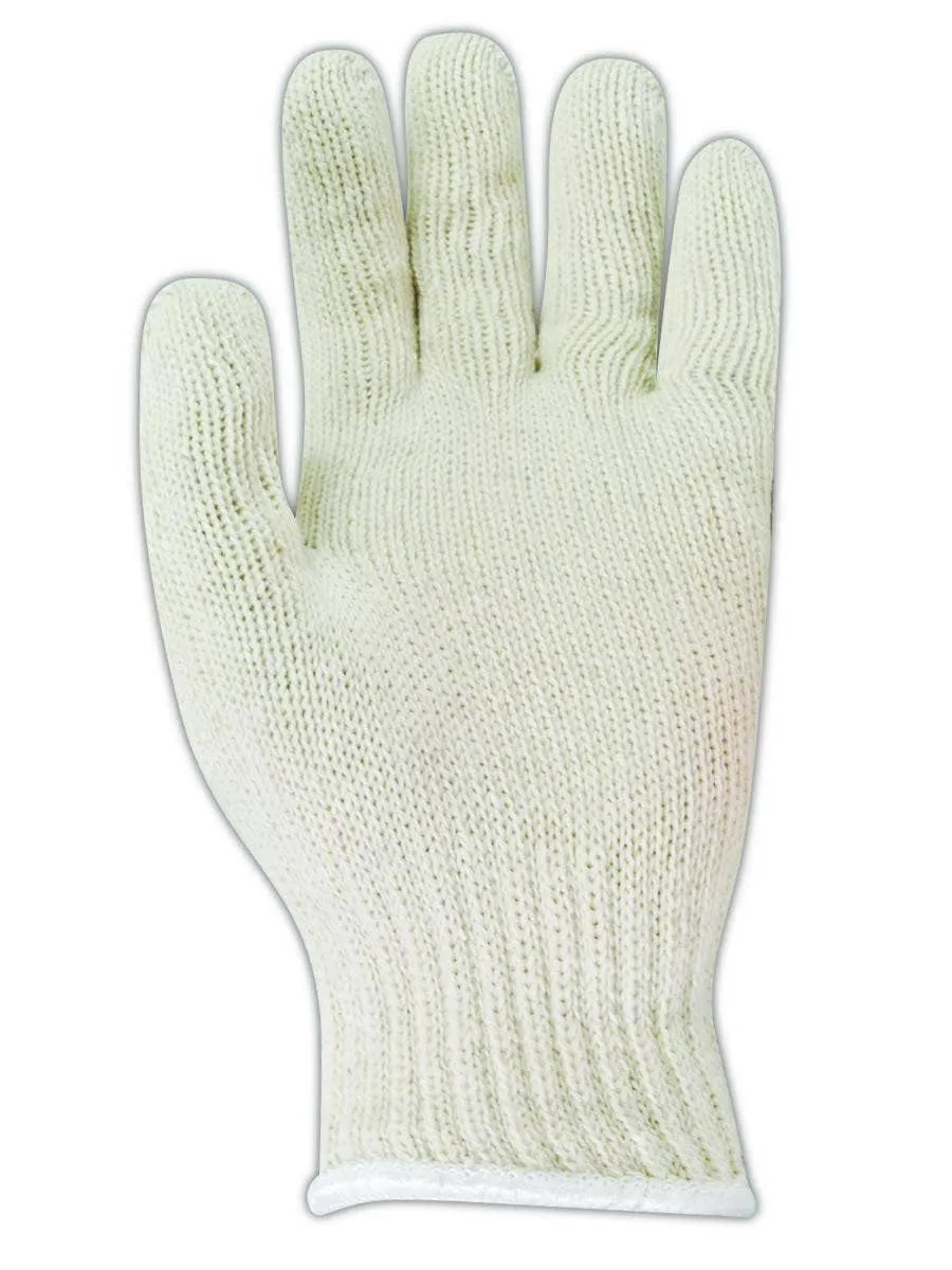 MAGID KnitMaster T1932 Seamless 7 Gauge Cotton/Polyester Knit Gloves, 60 Pairs, Size 9/L, Natural
