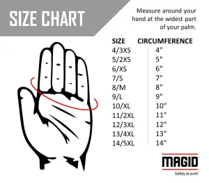 MAGID KnitMaster T93 Cotton/Polyester Glove, Knit Wrist Cuff, 9.5" Length, Men's 12 Pair, White