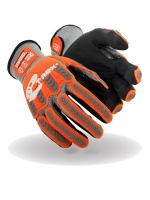 MAGID T-REX Flex Series ANSI A4 Foam Nitrile Coated Impact Gloves, 2 Pairs, Size 12/3XL (TRX443)