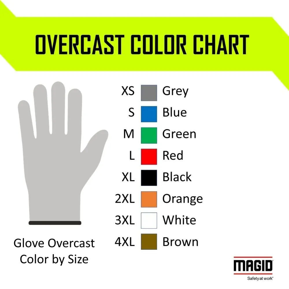 MAGID T-REX Flex Series ANSI A4 Foam Nitrile Coated Impact Gloves, 2 Pairs, Size 12/3XL (TRX443)
