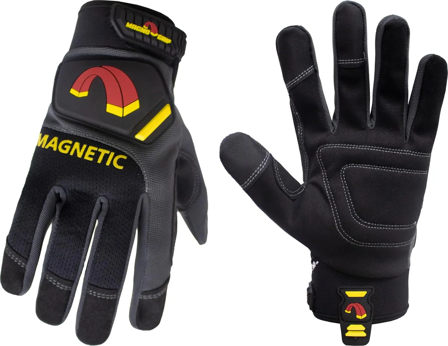 MagnoGrip Pro Performance Work Gloves with Integrated Magnetic Storage, Touchscreen Technology, Impact Resistant
