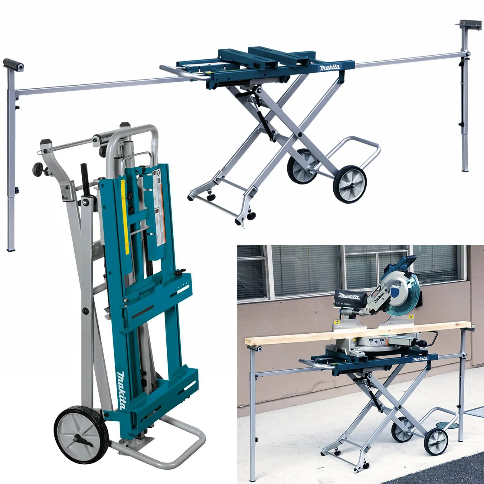 Makita Mitre Saw Stand Universal Folding Portable Table Top Wheels Slide Compound