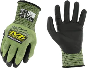 Mechanix Wear: ANSI A3 Cut Resistant Urethane Coated SpeedKnit Work Gloves - Touch Capable, Strong Grip in Dry & Wet Conditions (Green, Medium)